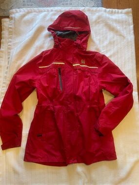 Chick-fil-A Women's Red Hooded Waterproof Jacket